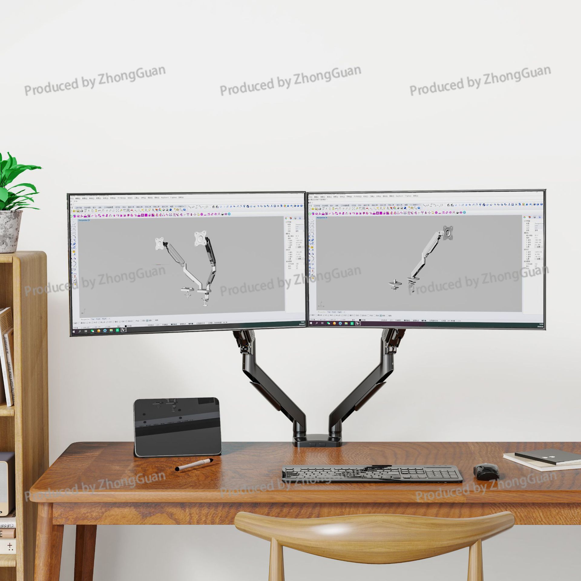 Gas Spring Dual-arm Monitor Mo - đánh giá và giá Dual Monitor Stand
