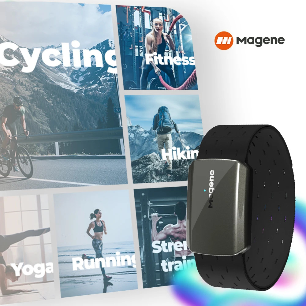 Magene H803 Heart Rate Armband - đánh giá và giá Dual Monitor Stand