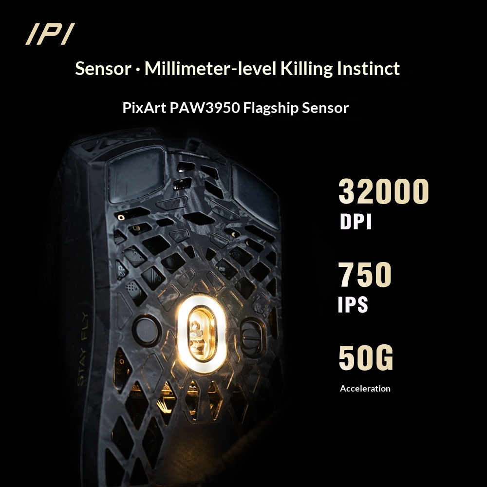 IPI FLY Carbon Fiber Wireless  - đánh giá và giá Esports Gaming Mouse Wireless