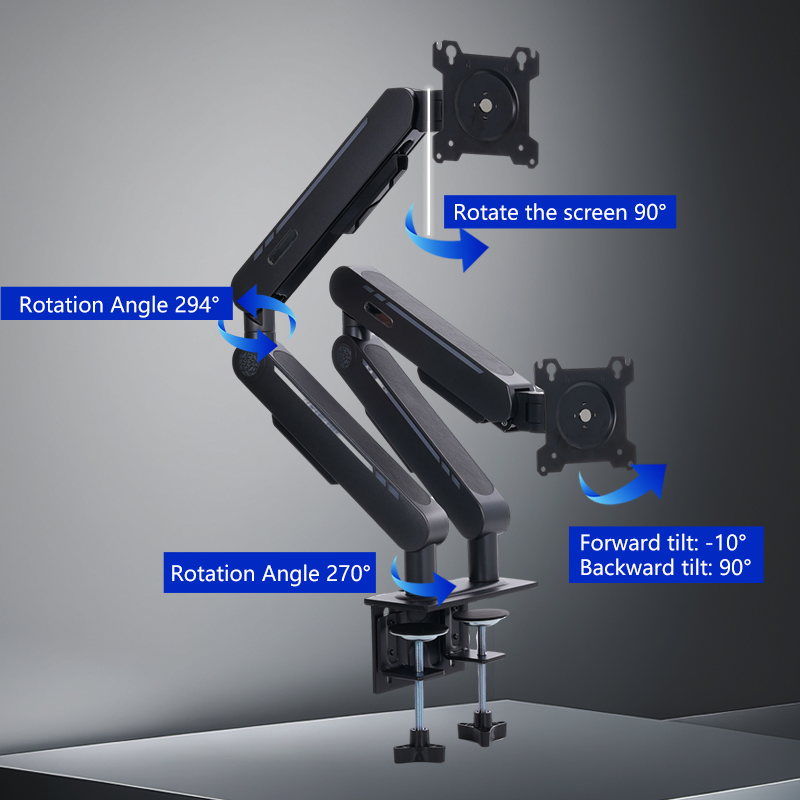New Arrival Gas Spring Desk Mo - đánh giá và giá Dual Monitor Stand