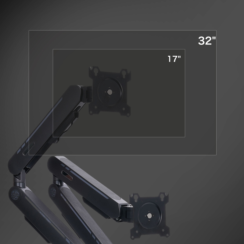 New Arrival Gas Spring Desk Mo - đánh giá và giá Dual Monitor Stand