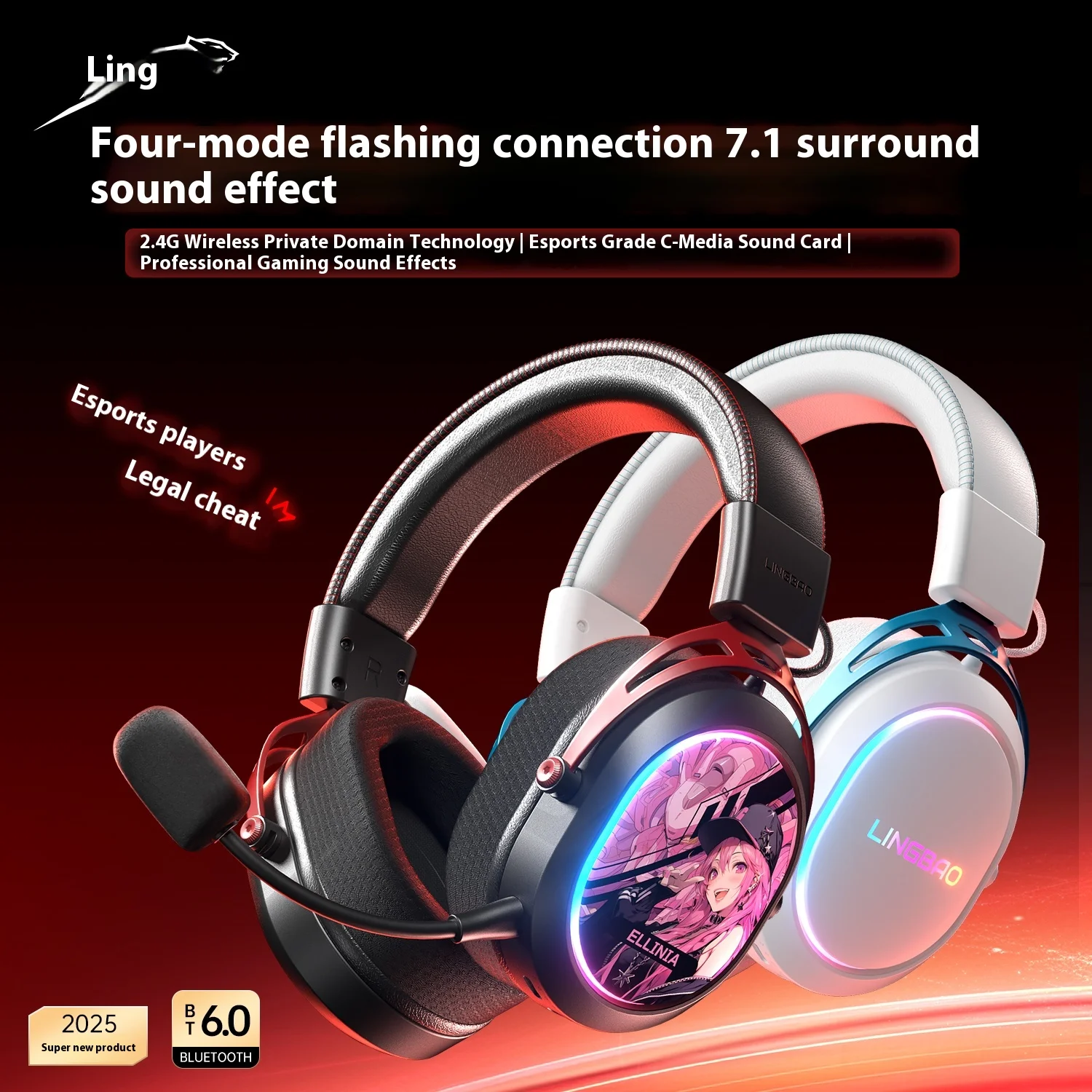 LingBao T9 Pro Max Wireless He - đánh giá và giá Gaming Headset 7.1