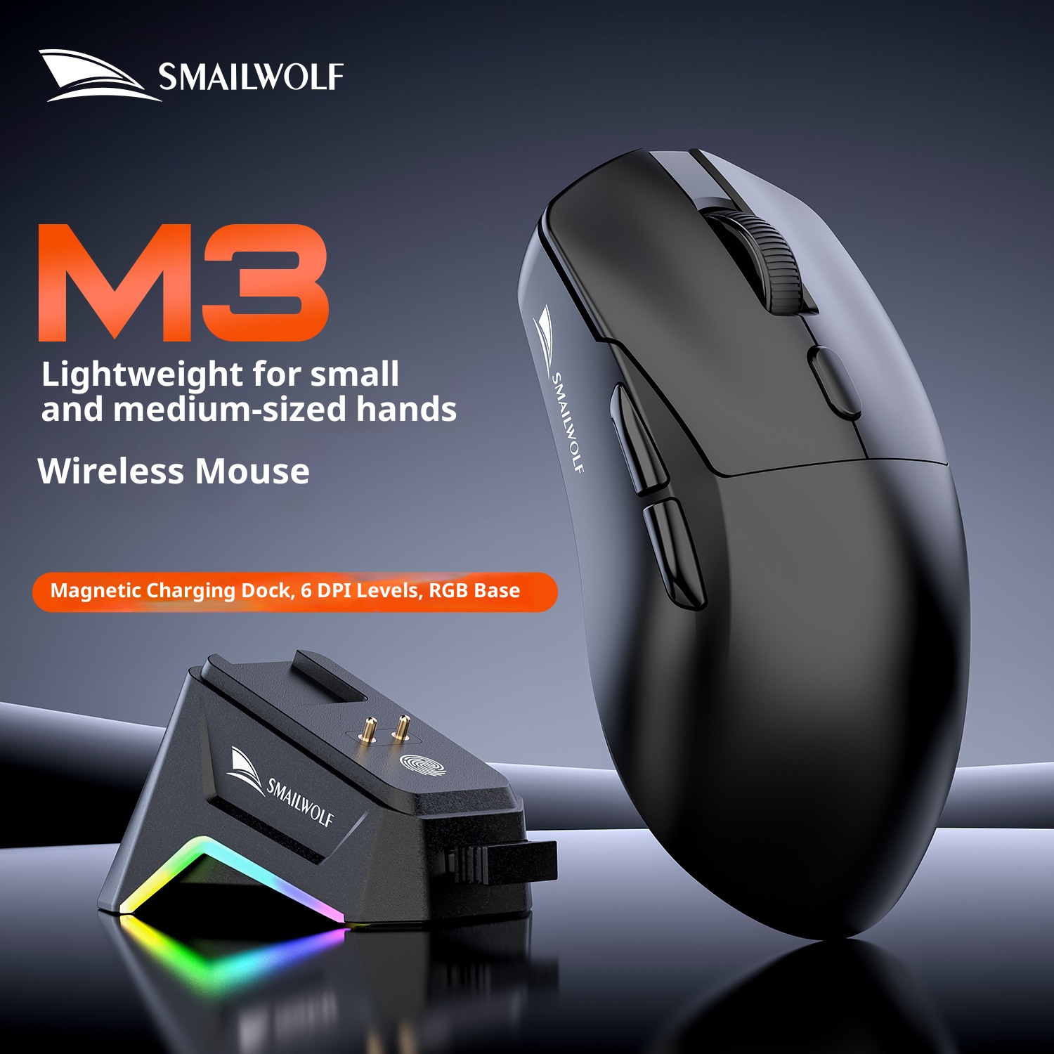 SMAILWOLF M3 PRO Wireless Blue - đánh giá và giá Esports Gaming Mouse Wireless