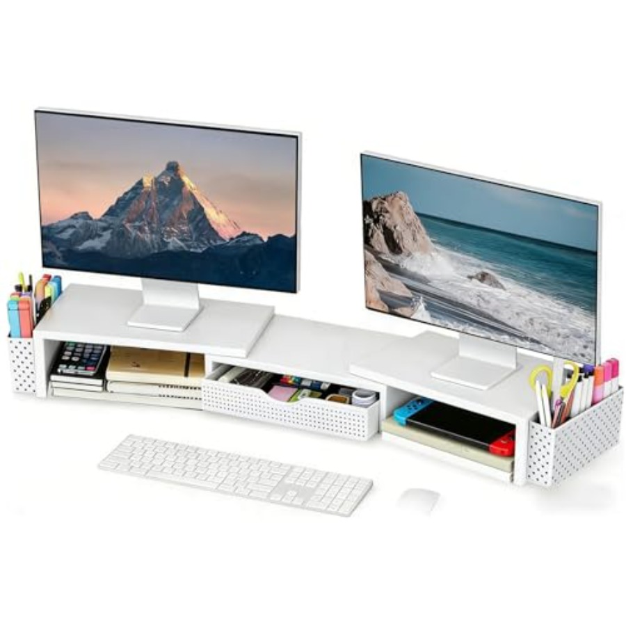 Metal Desk Organizers and Acce - đánh giá và giá Dual Monitor Stand