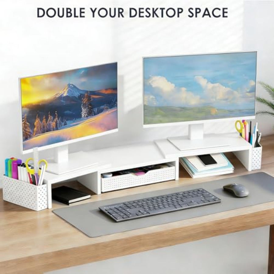 Metal Desk Organizers and Acce - đánh giá và giá Dual Monitor Stand